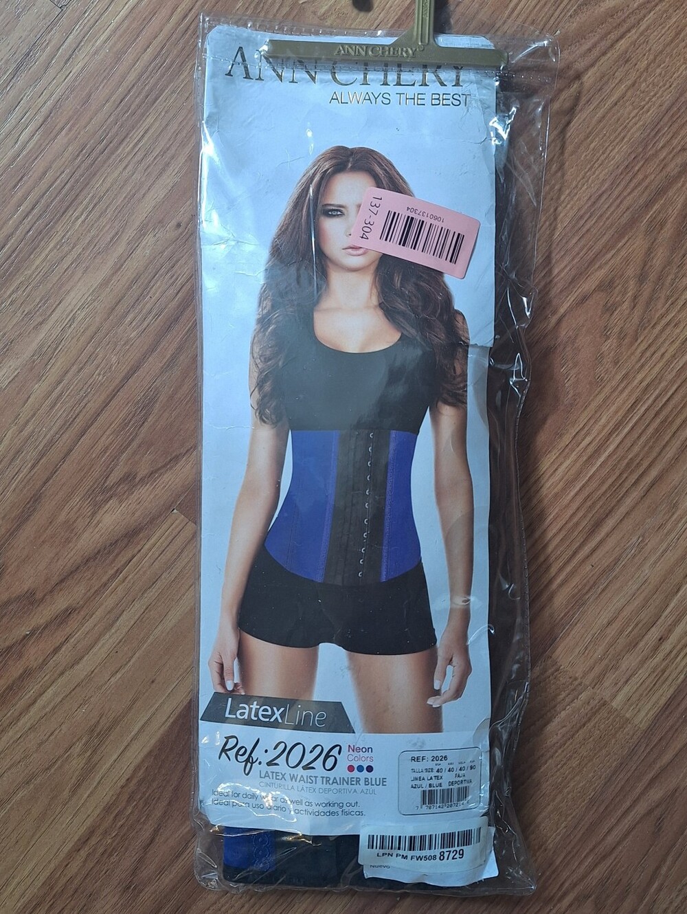 Ann Chery 2026 Corset Waist Trainer Natural Latex Blue Size 40 XXL